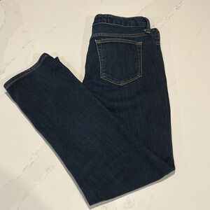 Gap Denim Dark Wash Mid Rise Jeans Real Straight Short Sz 28